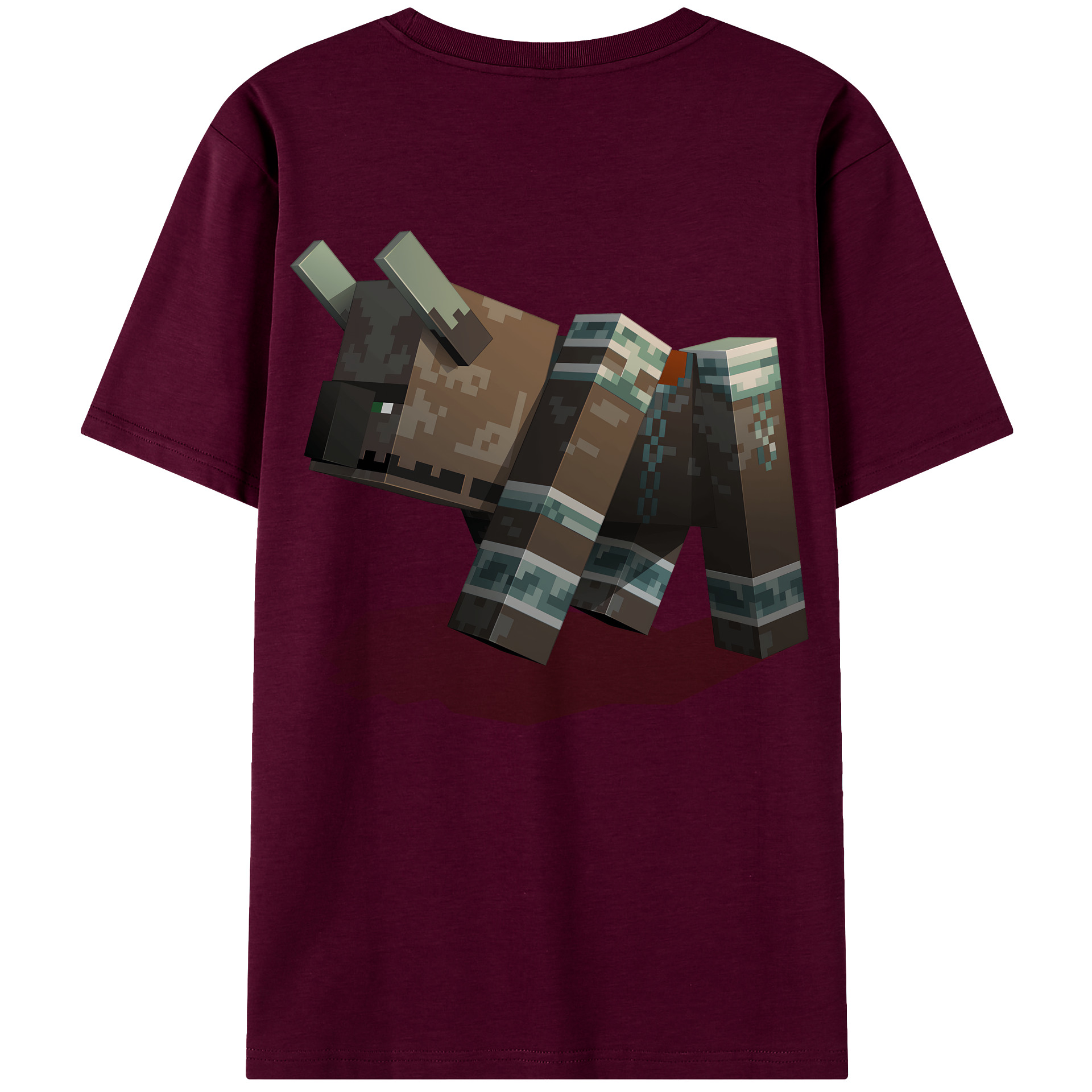（画像用） マインクラフト ブロックの世界 Minecraft MC Block world レディース半袖Tシャツ(バックプリント)